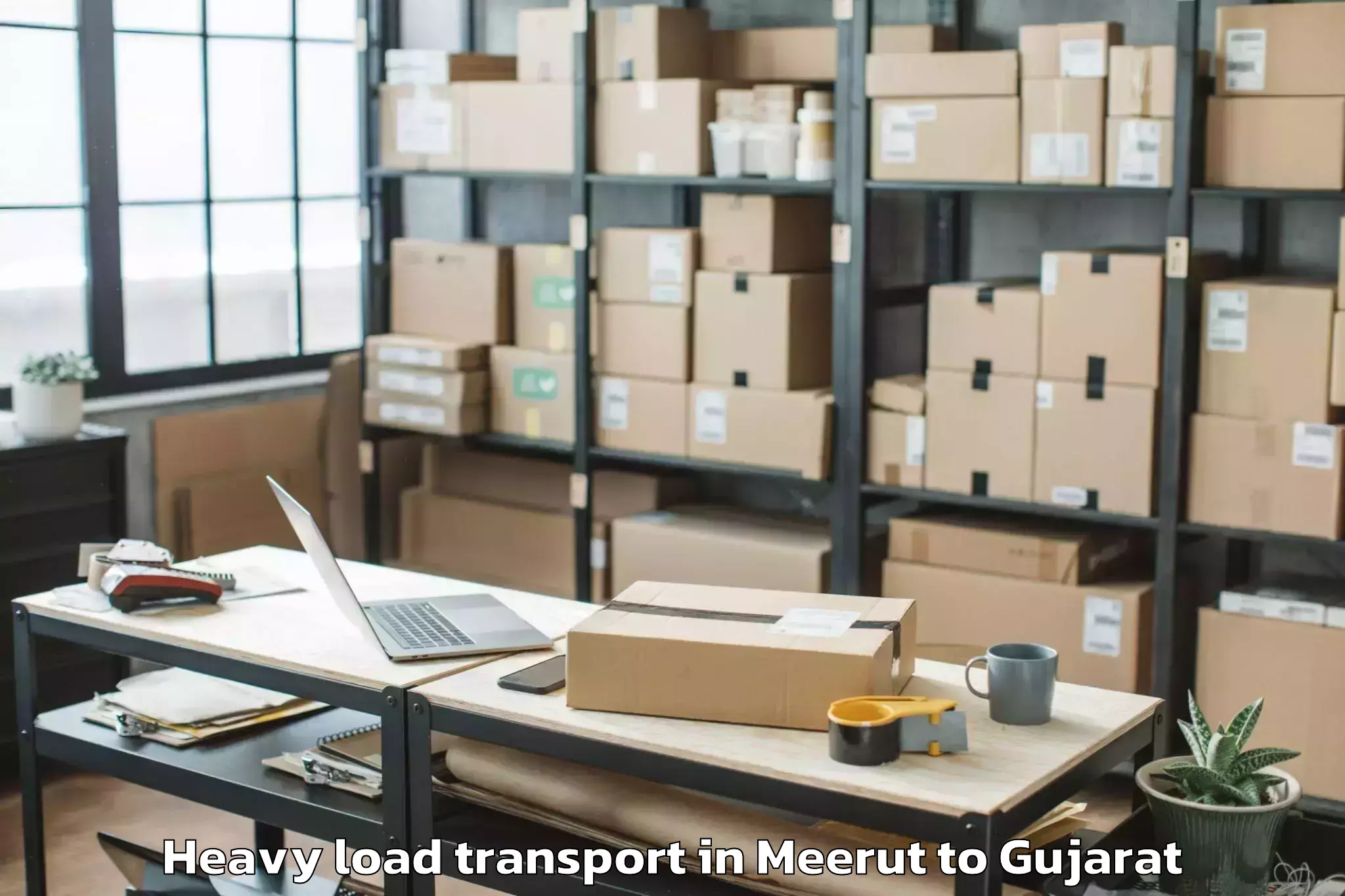 Meerut to Chotila Heavy Load Transport Booking